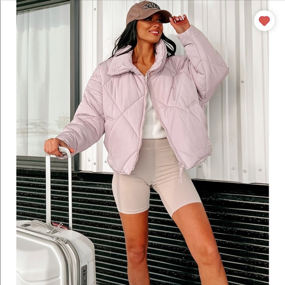 NWT light violet quilted puffer - Picture 5 of 6